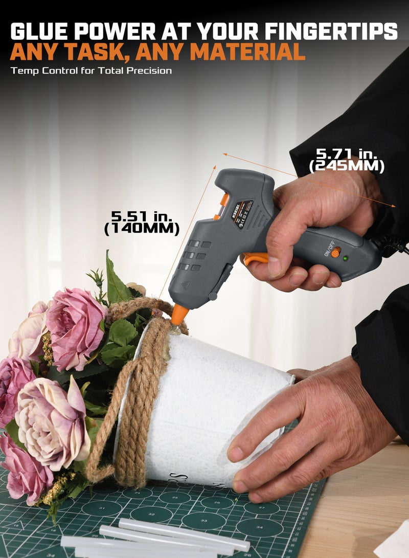 KSEIBI Hot Glue Gun, Upgraded 20W High Temp Hot Melt Glue Gun Kit for DIY Projects, Arts and Crafts, Home Quick Repairs, Repairing Broken Household Items, Floral Design, Packaging and Shipping - Image 2